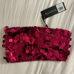 Pink sequin tube top